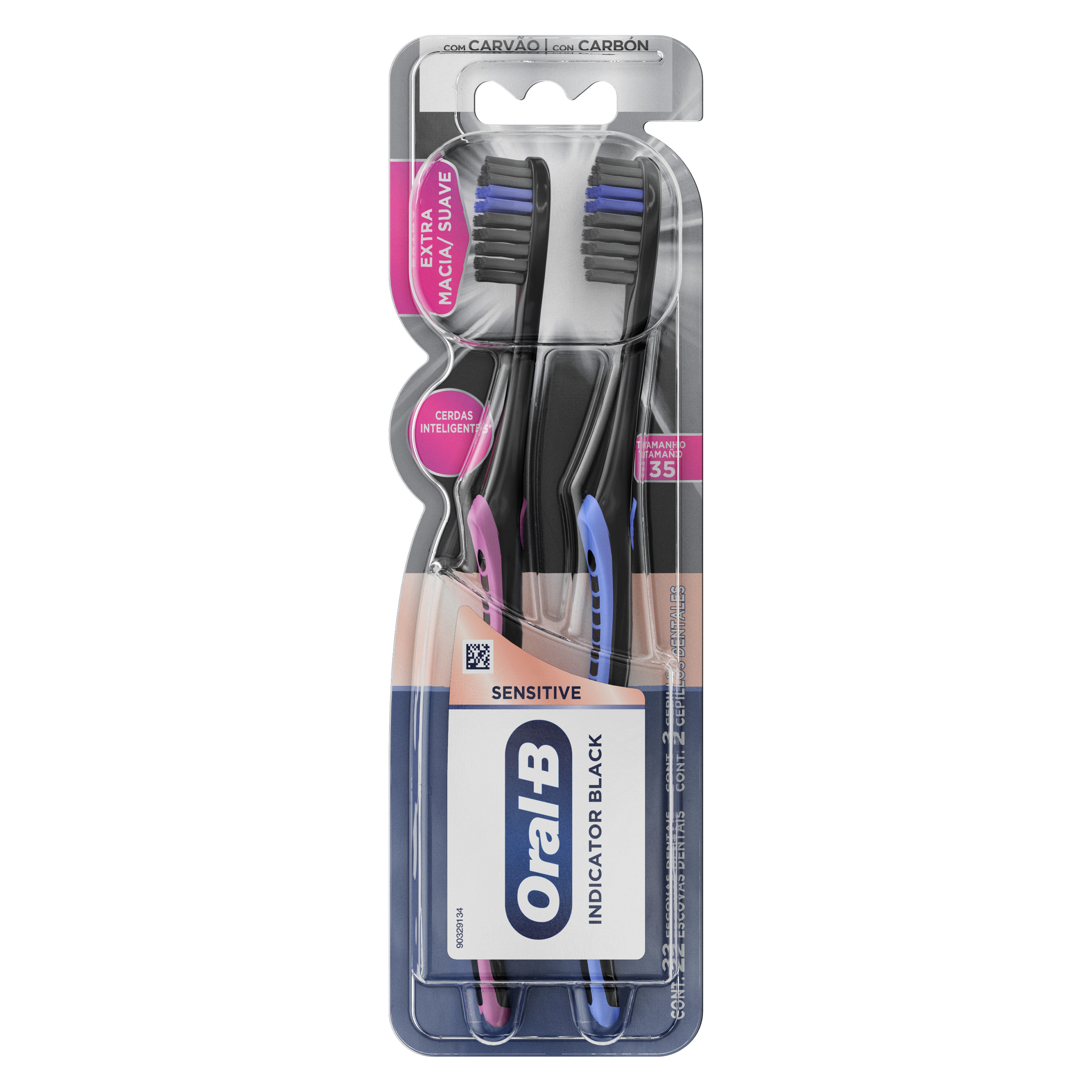 Escova Dental Oral-B Indicator Black c/2