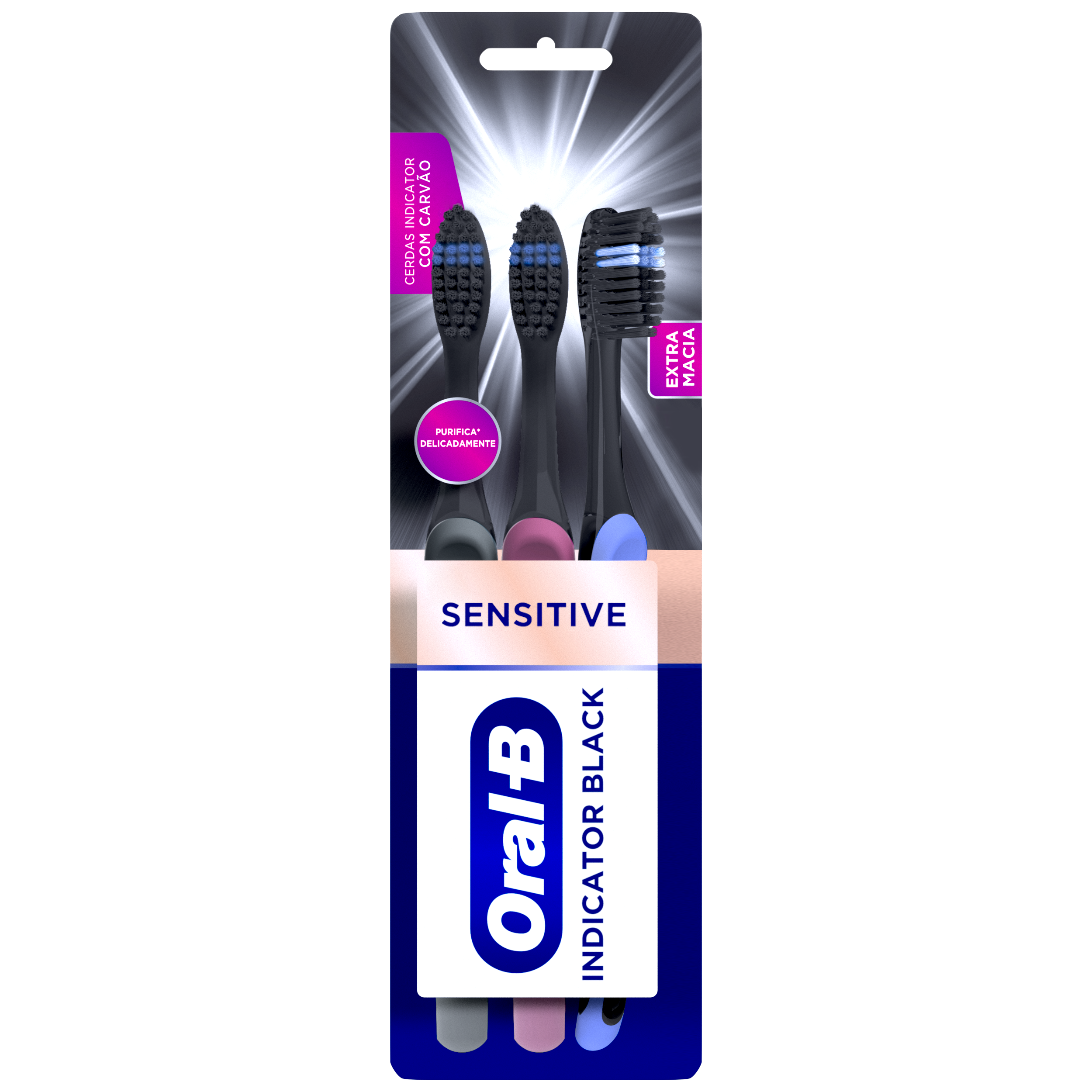 Escova Dental Oral-B Indicator Black c/3