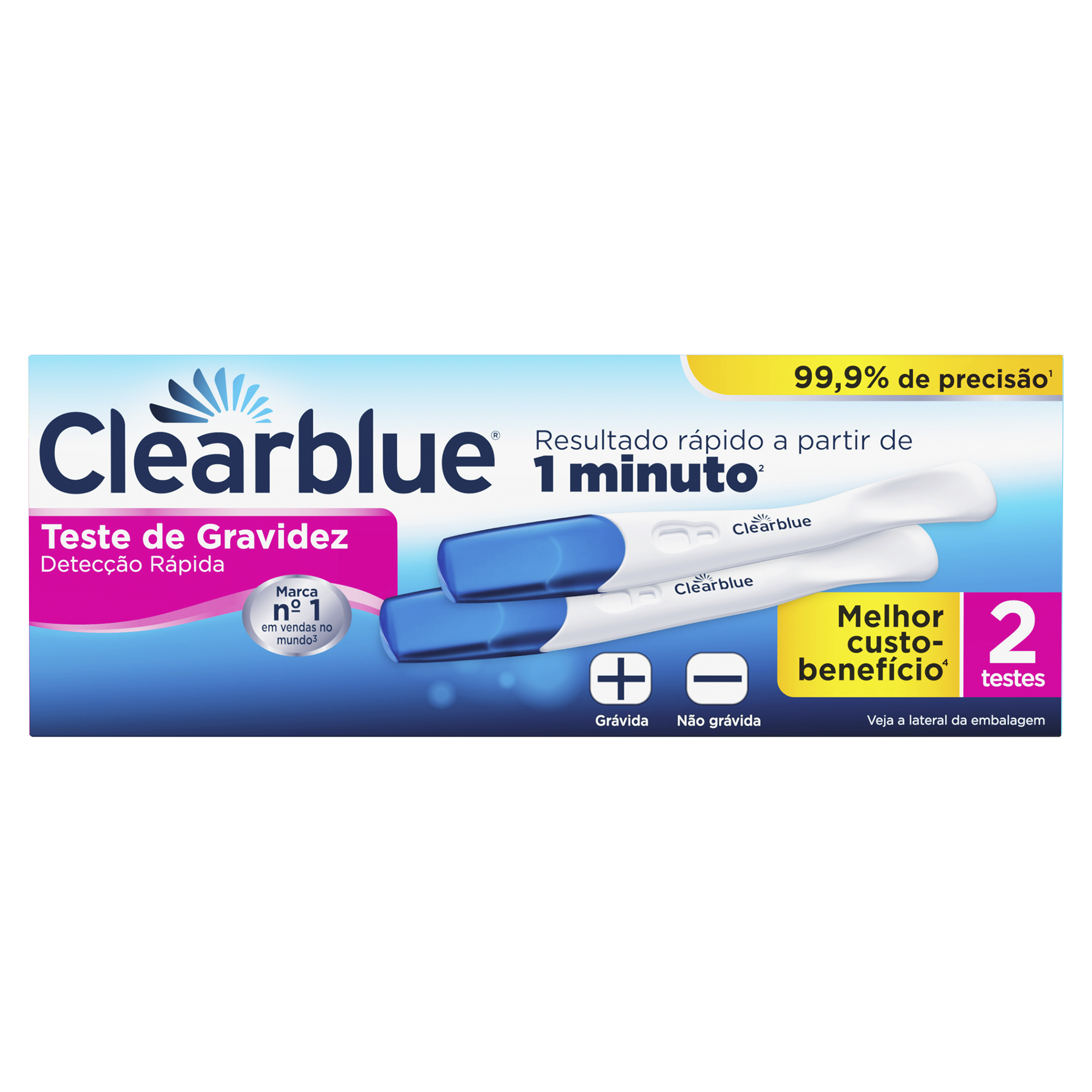 CLEARBLUE DETECÇÃO RÁPIDA COM 2 TESTES