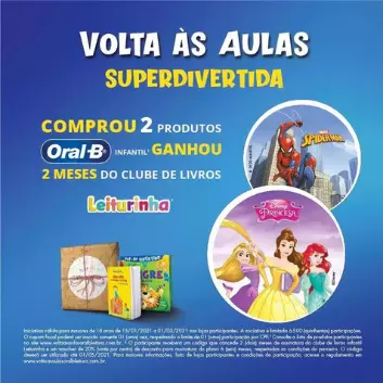 Promoção Volta às aulas Superdivertidas Oral-B